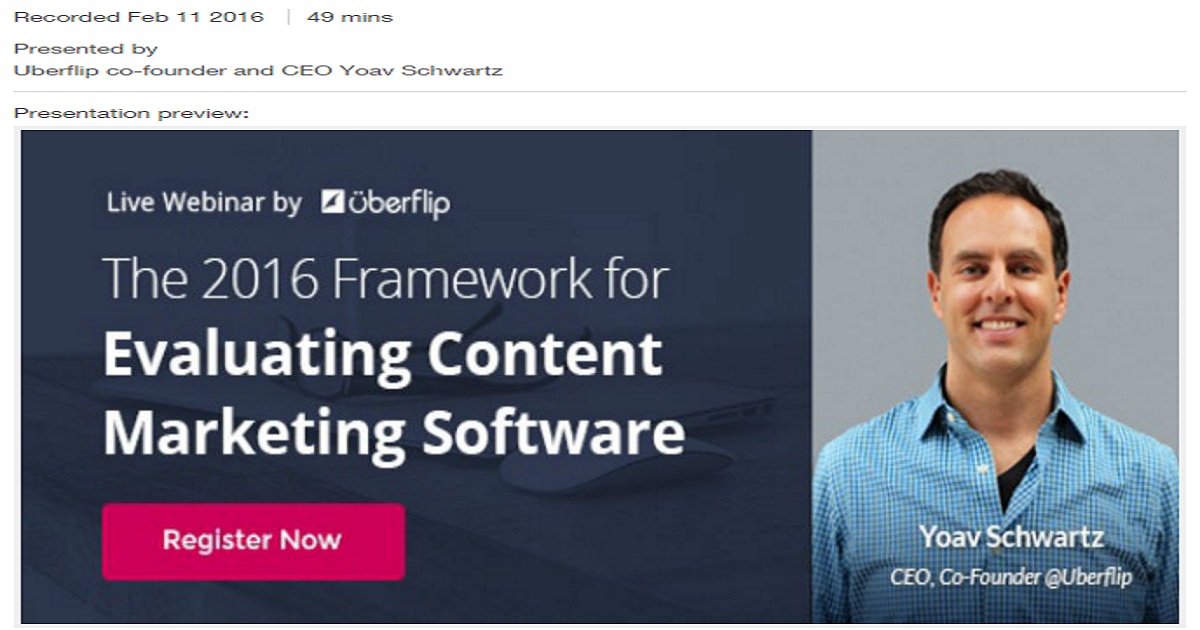 The 2016 Framework for Evaluating Content Marketing Software